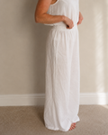 White Organic Cotton Gauze Trouser